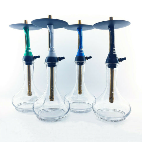 Shisha Pipe - Alpha S Mini Shisha Hookah Set with 150cm Silicon Hose, Clips and Ceramic Bowl