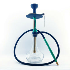 Shisha Pipe - Alpha S Mini Shisha Hookah Set with 150cm Silicon Hose, Clips and Ceramic Bowl