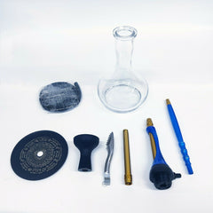 Shisha Pipe - Alpha S Mini Shisha Hookah Set with 150cm Silicon Hose, Clips and Ceramic Bowl