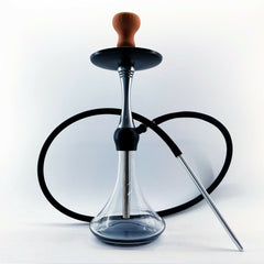 Shisha Pipe - Alpha XS Shisha Hookah Set with 150cm Silicon Hose, Clips and Ceramic Bowl