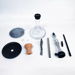 Shisha Pipe - Alpha XS Shisha Hookah Set with 150cm Silicon Hose, Clips and Ceramic Bowl
