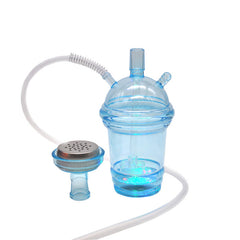 Portable Shisha Pipe Hookah set With LED Light Hose Acrylic Smoking Travel Cup