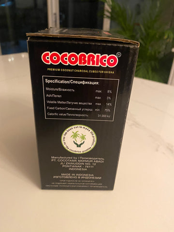 Cocobrico 100% Premium Coconut Charcoal Shisha Hookah Pipe