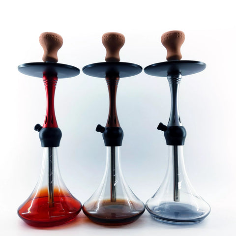 Shisha Pipe - Alpha XS Shisha Hookah Set with 150cm Silicon Hose, Clips and Ceramic Bowl