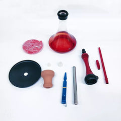 Shisha Pipe - Alpha XS Shisha Hookah Set with 150cm Silicon Hose, Clips and Ceramic Bowl