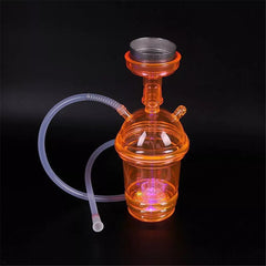Portable Shisha Pipe Hookah set With LED Light Hose Acrylic Smoking Travel Cup